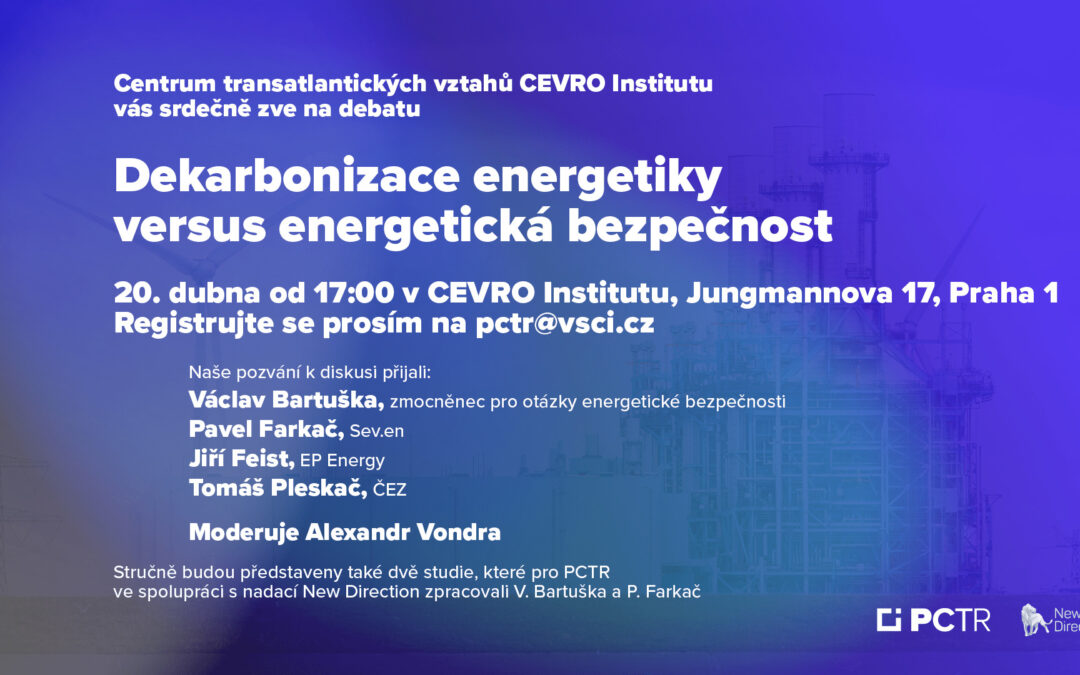 Dekarbonizace energetiky versus energetická bezpečnost